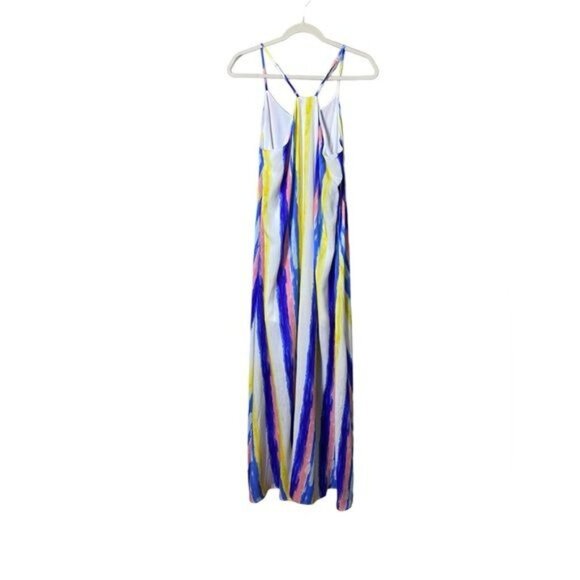 She + Sky Maxi Dress Women’s Medium Rainbow Dopamine Dressing‎ Coastal - Picture 6 of 9